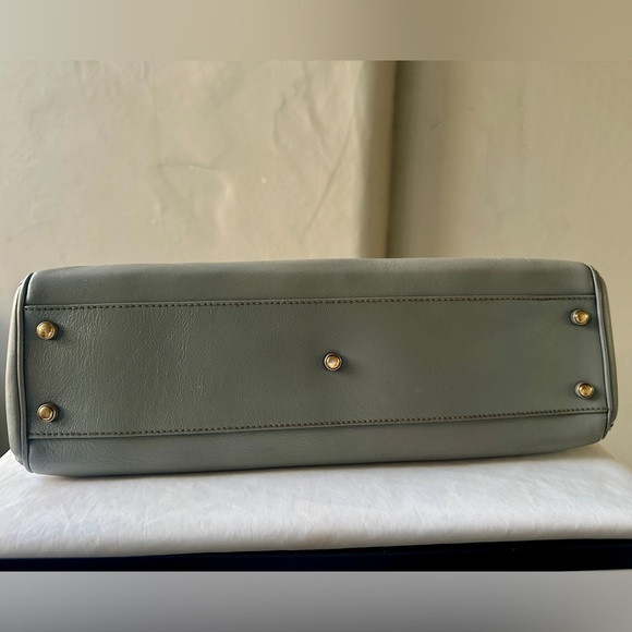 CARTIER Marcello Gray Leather Handbag Embroidered Logo - Picture 4 of 9